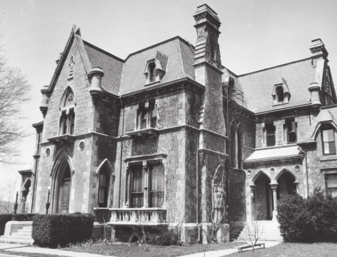 Llenroc House in Ithaca, New York. Construction of Llenroc, built by Ezra Cornell on East Hill, took seven years and was finished in 1874. Photo courtesy of Bill Hecht.