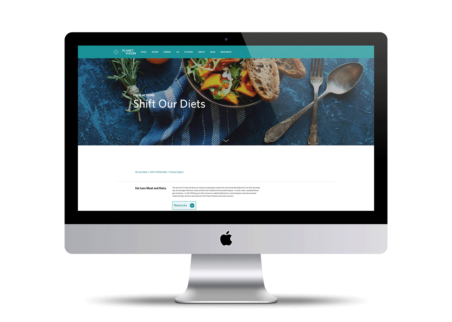 Detail page about eating less meat