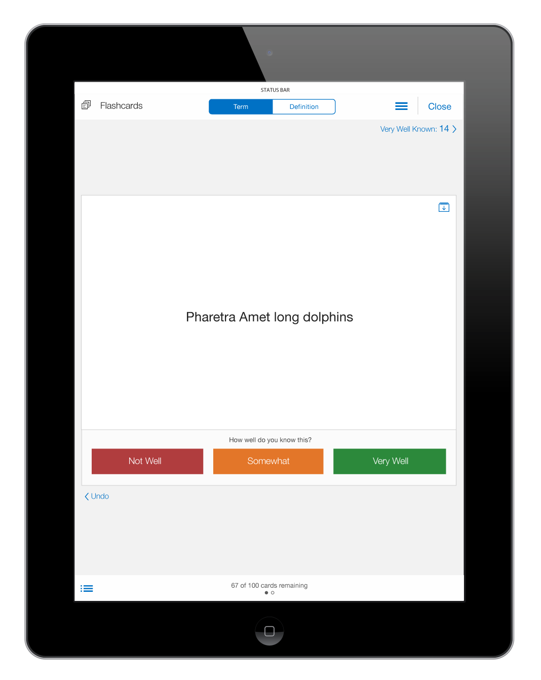 Flashcard mini app