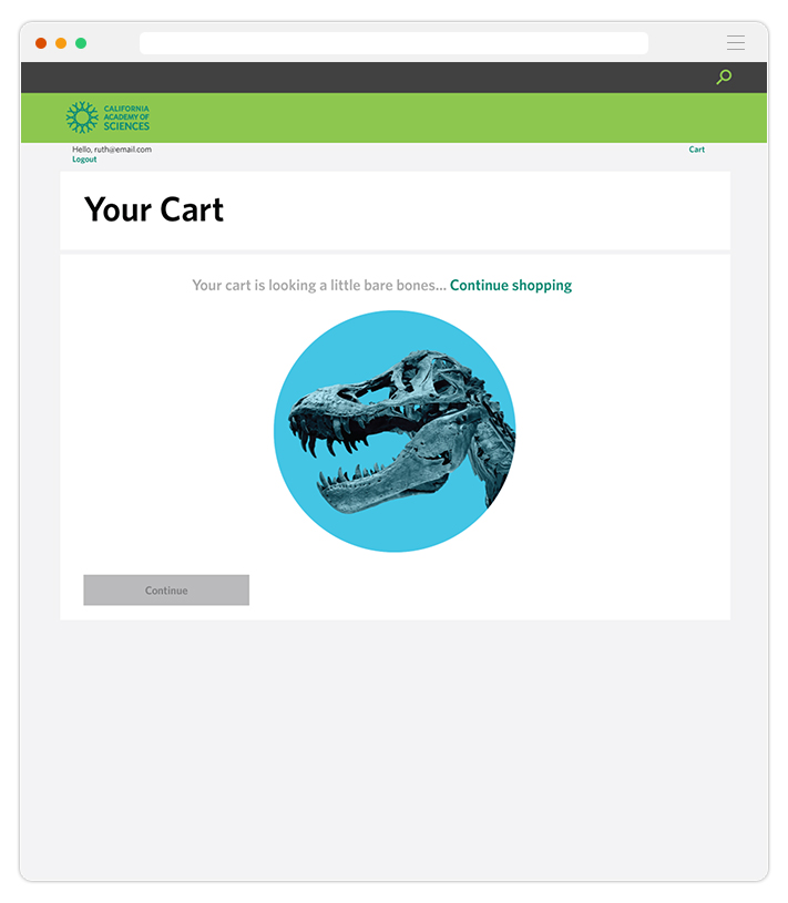 Empty cart graphic