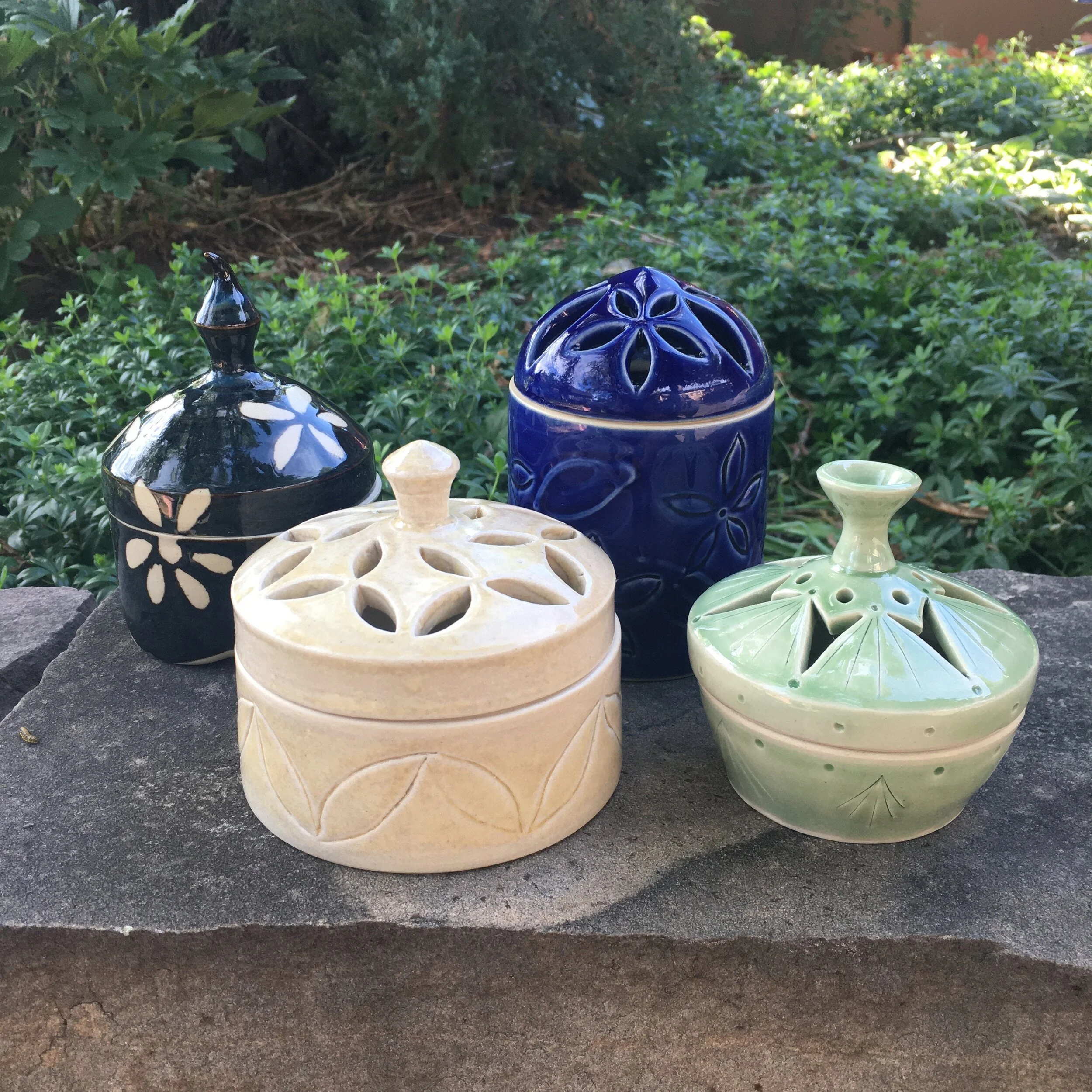 Four Lidded Boxes
