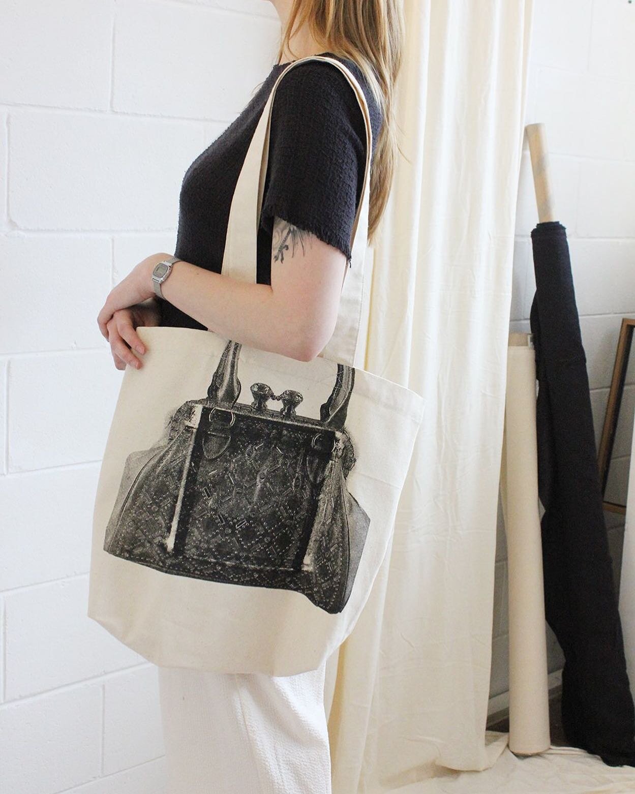 The I Am Fancy Tote for when you &ldquo;feel like you want to be fancy but know you&rsquo;re not&rdquo; (BRB, 2022). Organic cotton tote available in black or natural canvas, with long straps and an internal pocket.