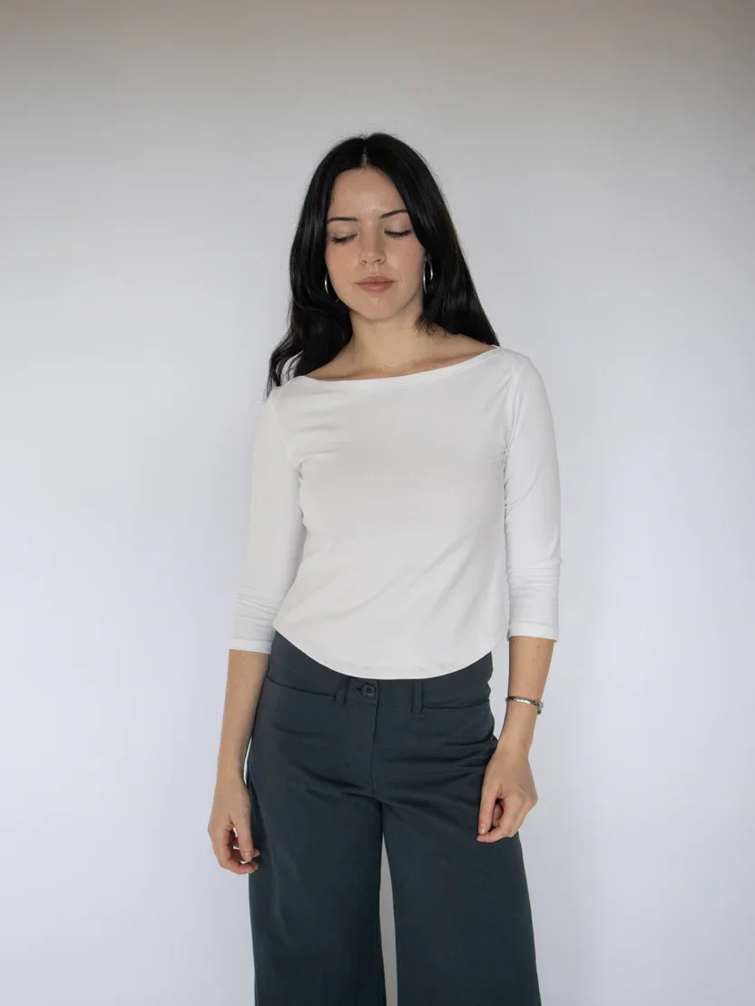Obelia's Frenchie 3/4 Top in White