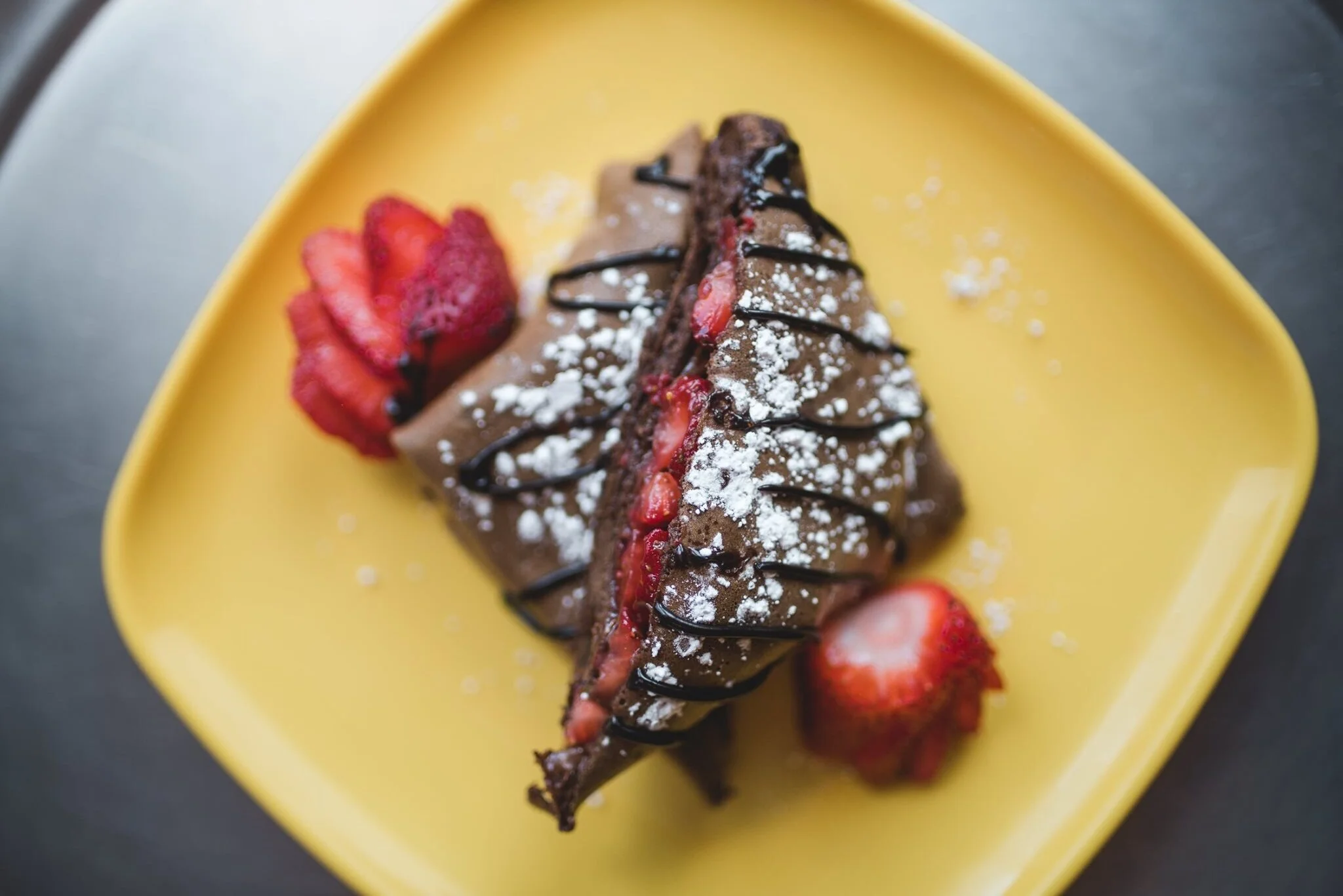 Strawberry Nutella on Brownie