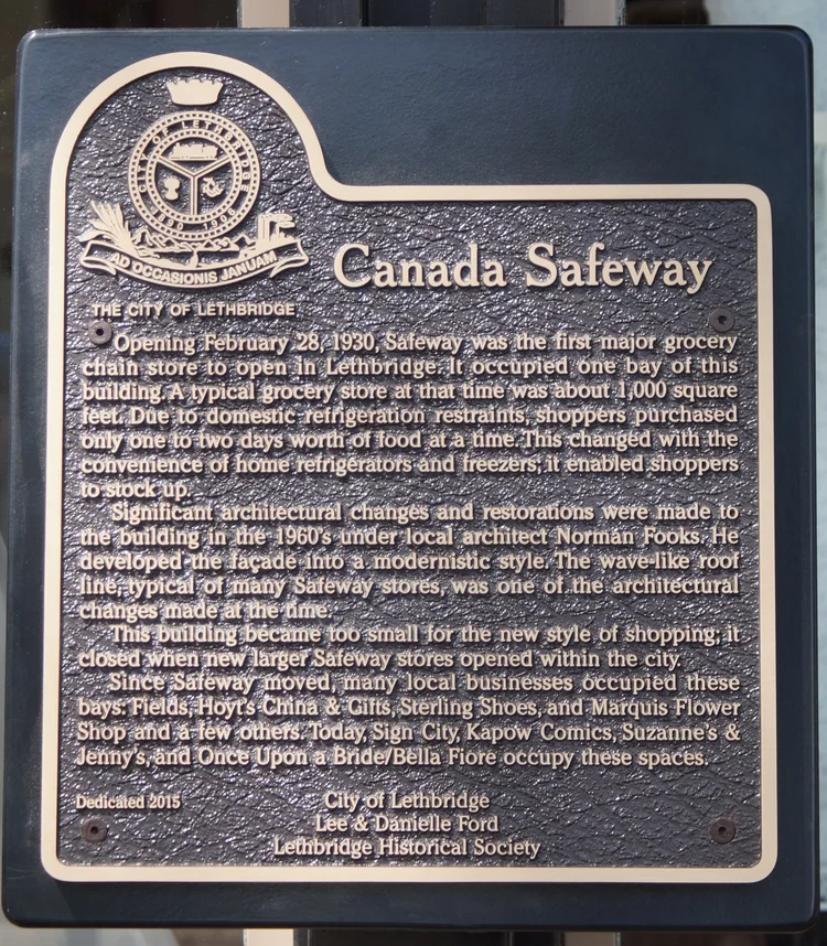 Building Plaques — Lethbridge Historical Society