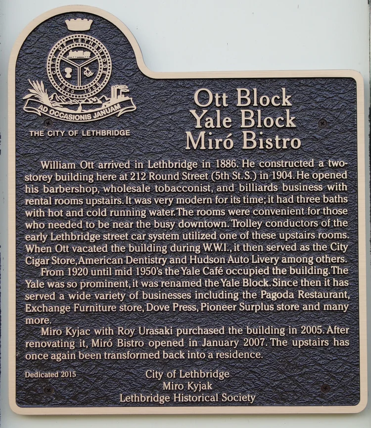Building Plaques — Lethbridge Historical Society