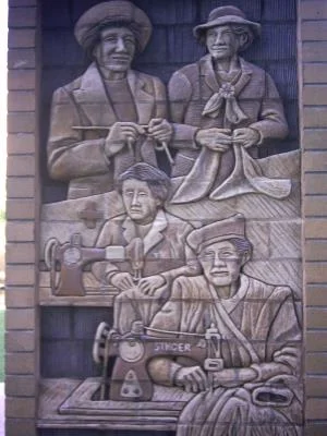 Women at War, Oddfellows Masonry Sculpture