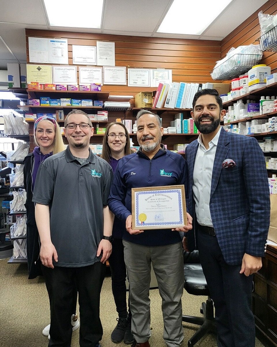 🏆🌟 Congratulations to Devz Pharmacy for being awarded as House District 24&rsquo;s February Business of the Month!

Devz Pharmacy was nominated for their kindness, compassion, and great service in helping local residents get the medication they nee