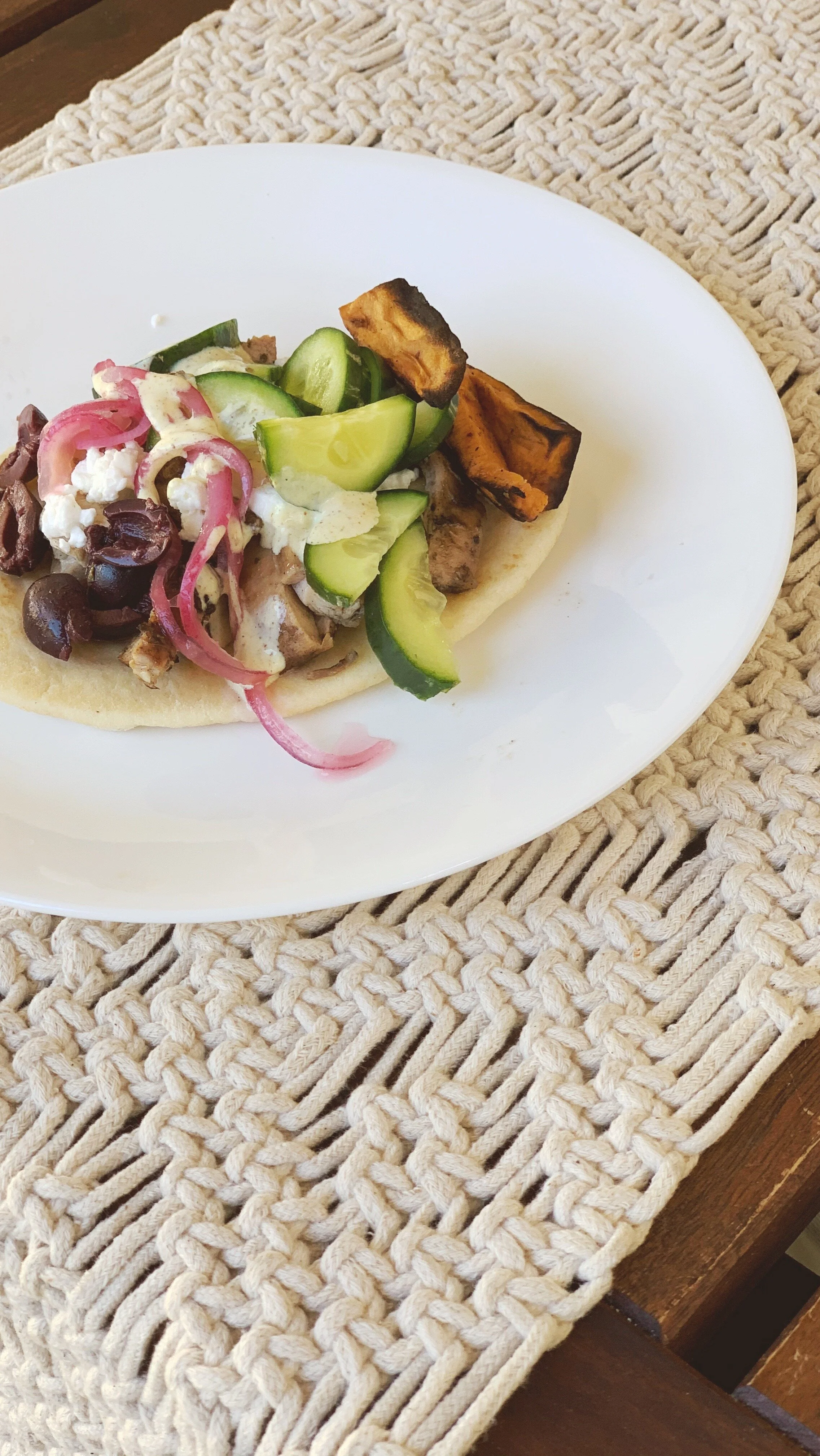 what we're eating: greek tacos