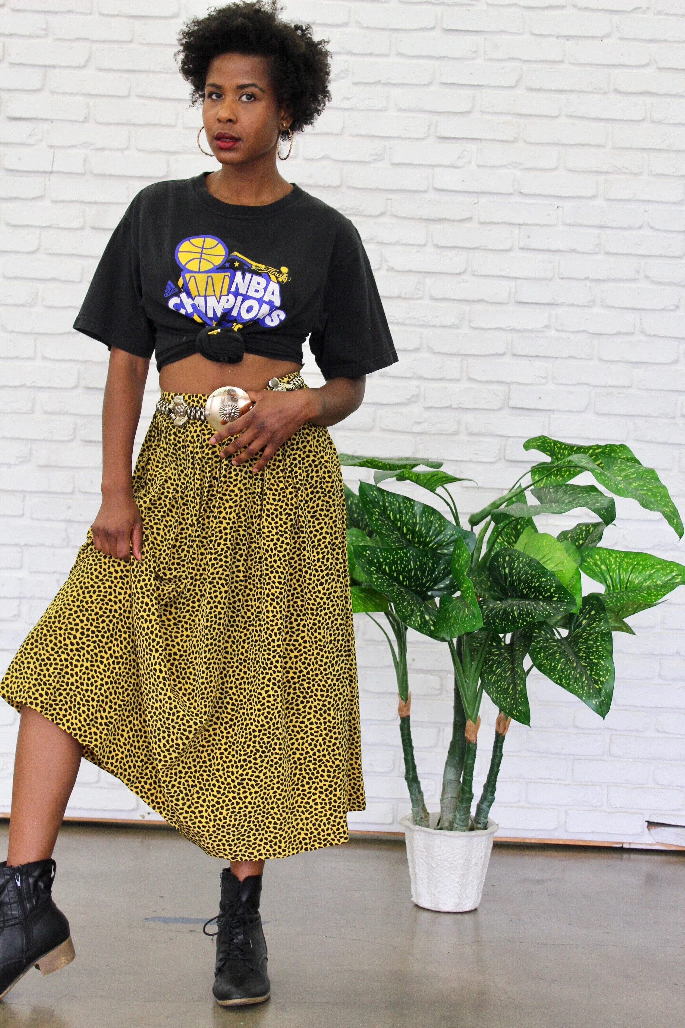 Yellow Polka-Dot Maxi Dress 