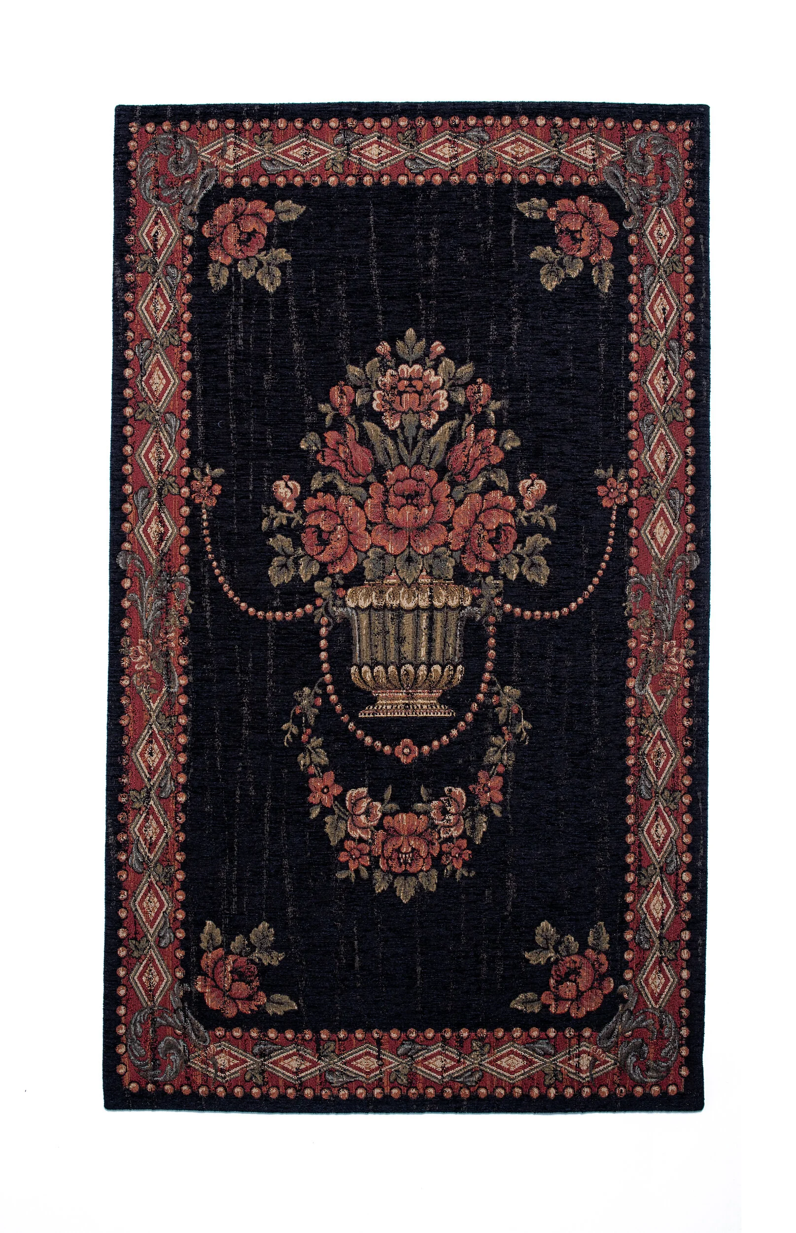 Jeweled Flower Urn Tapestry