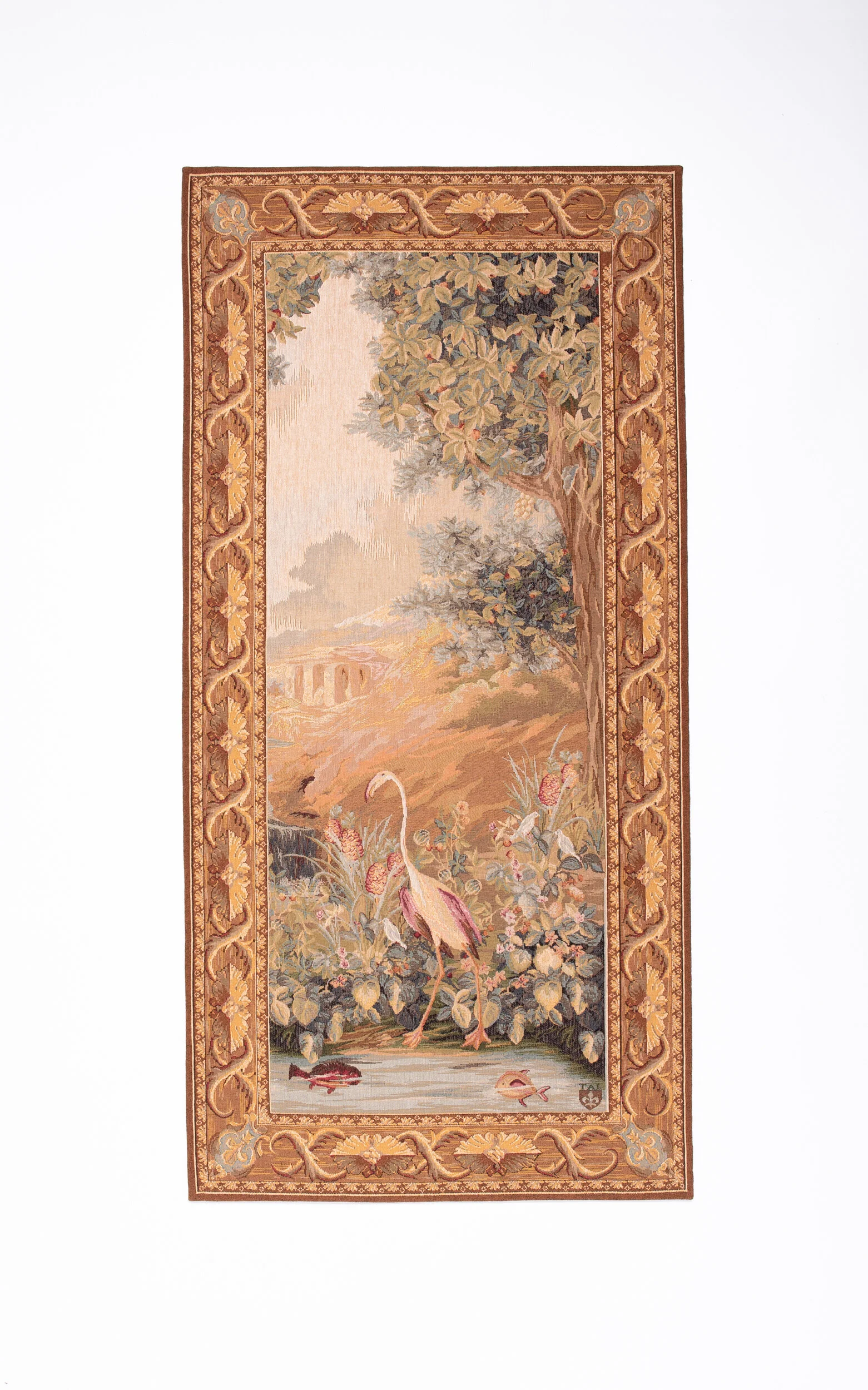 Flamingo at the Pond Tapestry