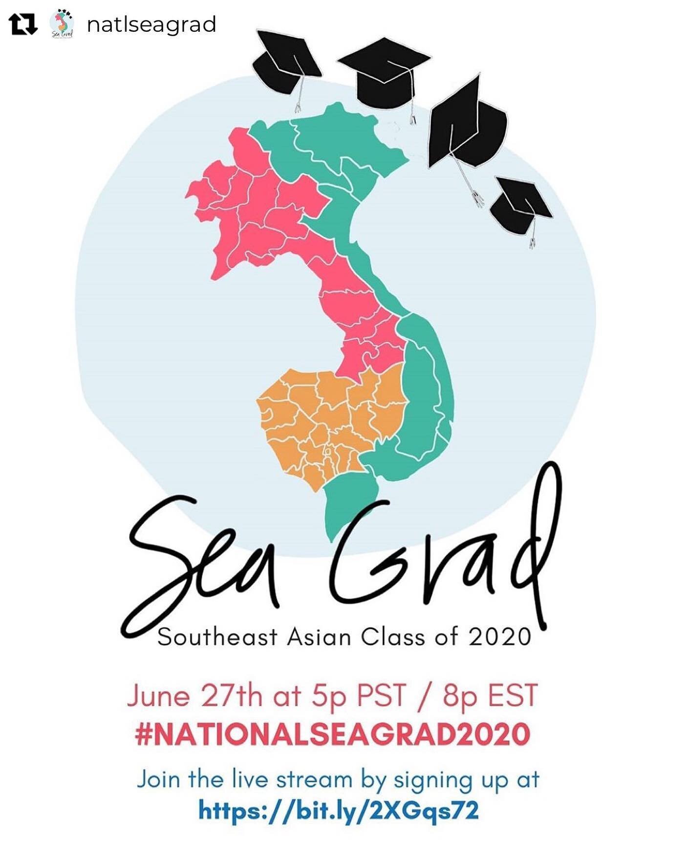 Repost from @natlseagrad
&bull;
Graduations across the country have been disrupted by the COVID-19 pandemic. We know that Southeast Asian graduations are an opportunity for us to come together to reflect and celebrate as a community. So a grassroots 