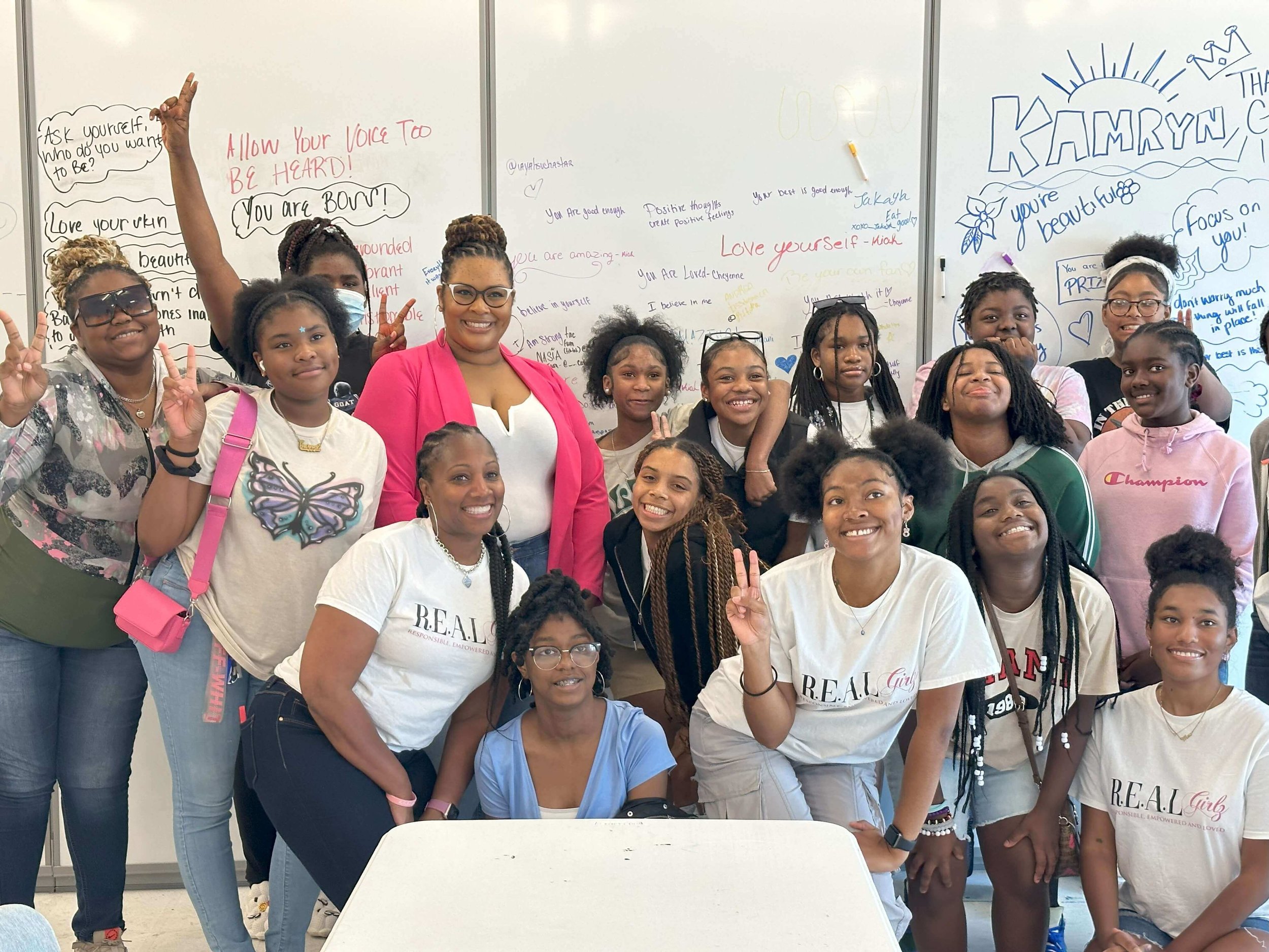Stacy Crawley_Tammie Mobley_R.E.A.L Girlz Group Photo at Teen Workshop 7-18-23.jpg