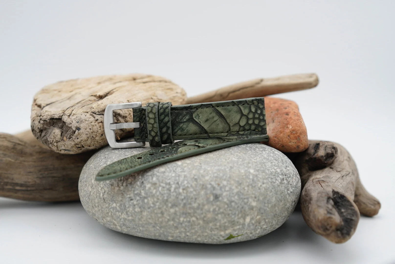 Alligator, ostrich, lizard, python, classic leather watch strap