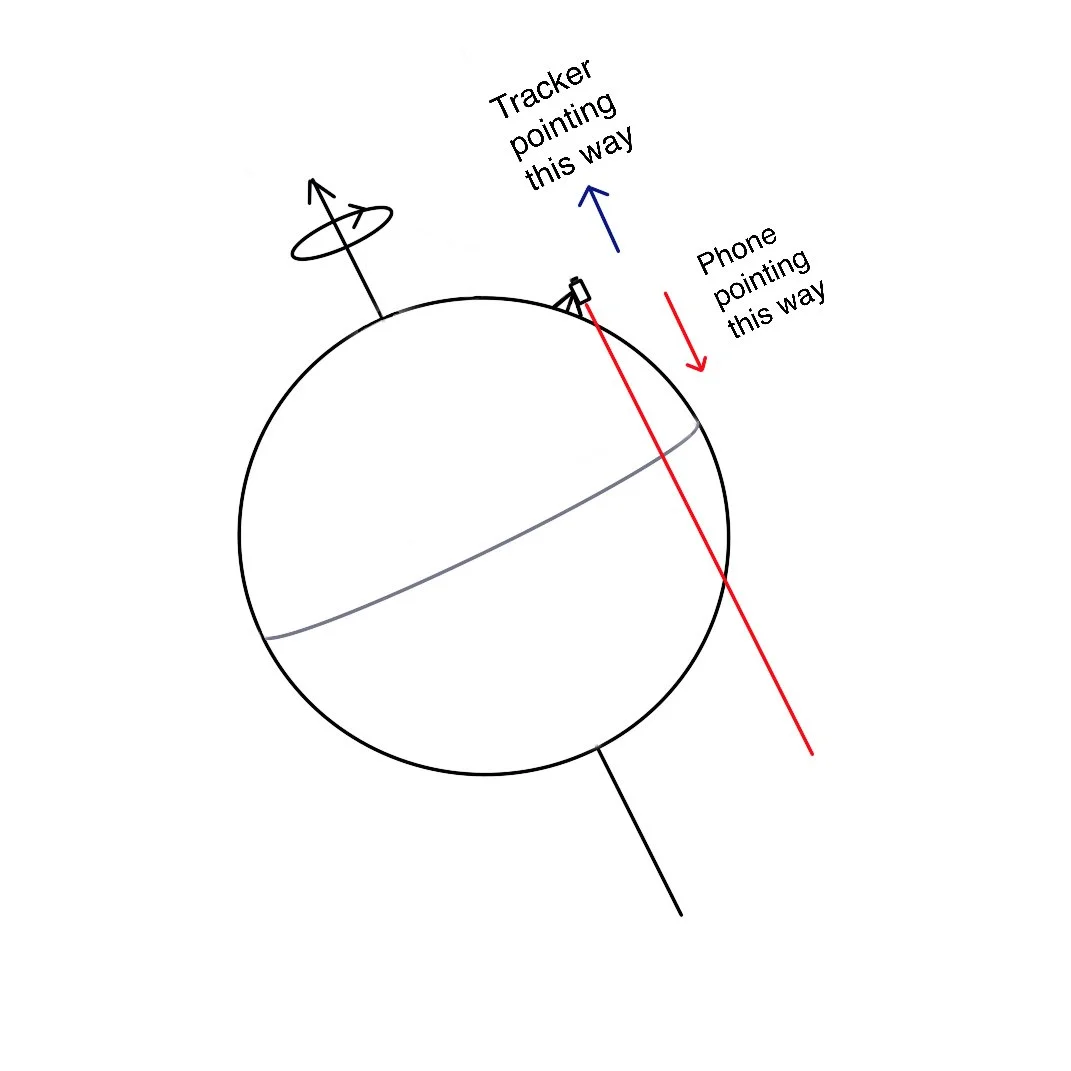 Does it matter which celestial pole I use to polar align my tracker?