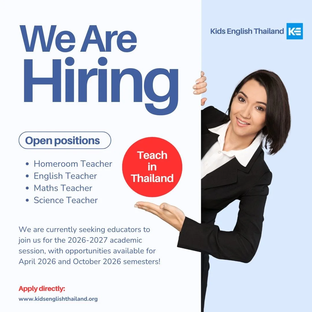 We are currently seeking educators to join us for the 2026-2027 academic session, with opportunities available for April 2026 and October 2026 semesters!

Kids English Thailand (KET) is a distinguished recruitment firm with a rich history of over 15 
