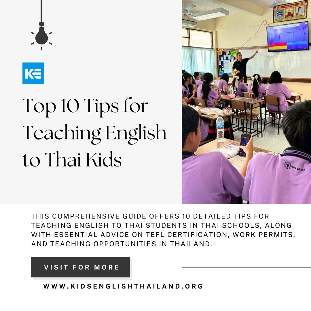 Ready to level up your teaching game in Thai classrooms? 

From embracing the "mai pen rai" flexibility and respecting Thai culture, to using body language, simple instructions, fun tech tools (like Baamboozle &amp; Kahoot), basic Thai phra