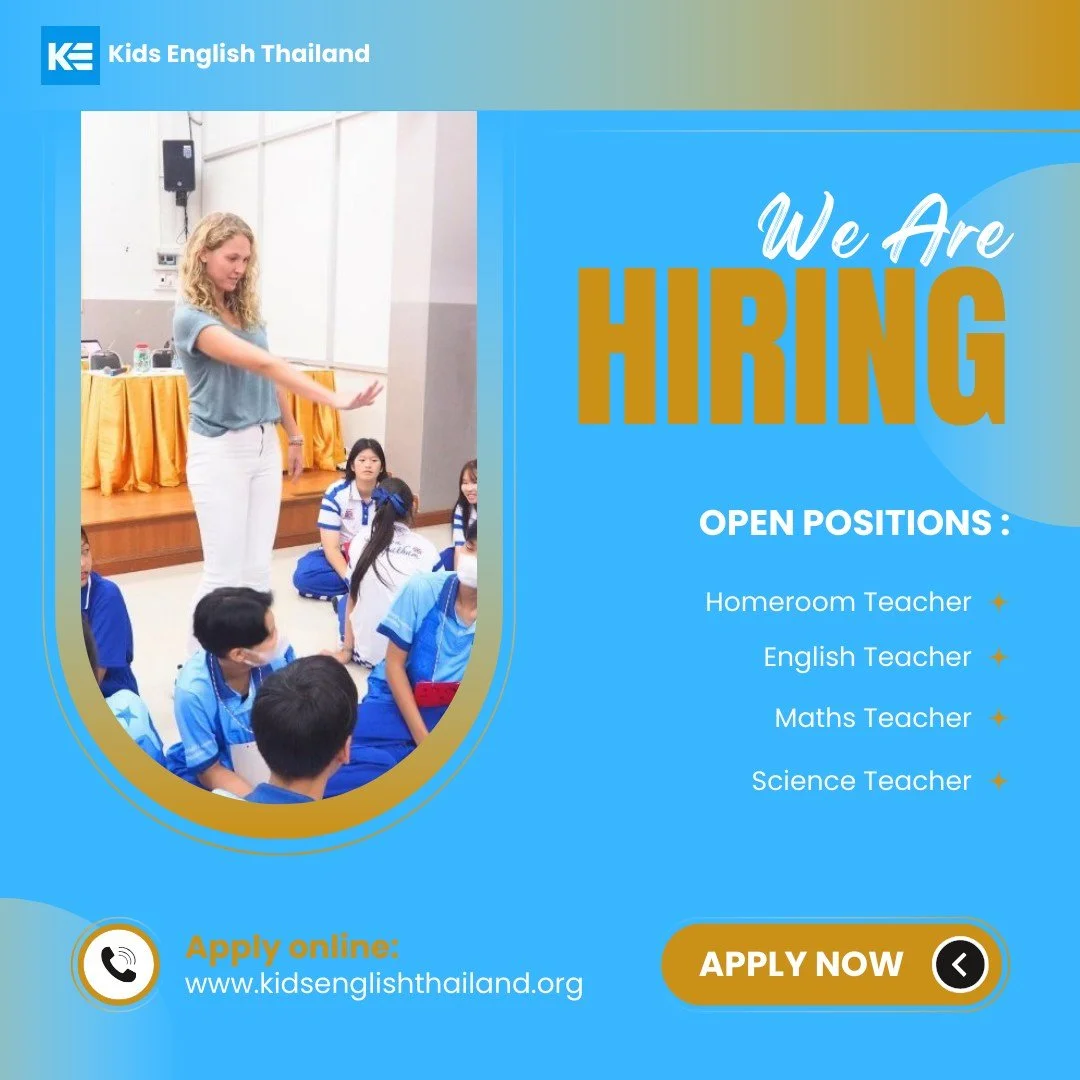 We are currently seeking educators to join us for the 2026-2027 academic session, with opportunities available for April 2026 and October 2026 semesters!

Kids English Thailand (KET) is a distinguished recruitment firm with a rich history of over 15 