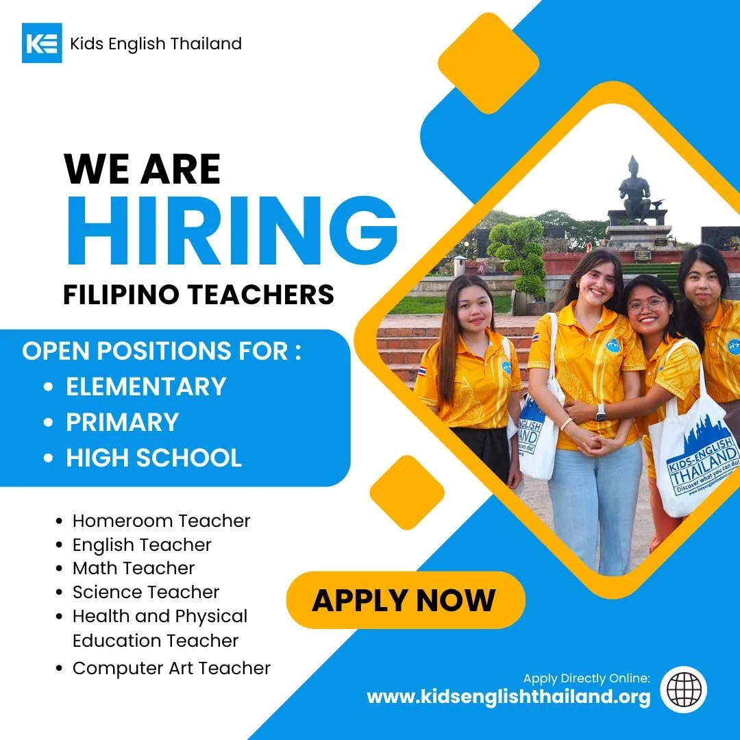We are currently seeking Filipino Teachers to join us for the 2026-2027 academic session, with opportunities available for April 2026 and October 2026 semesters!

Please note that the applicant must be currently outside of Philippines.

Kids English 