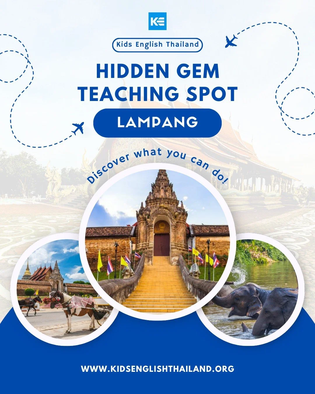 Hidden Gem Teaching Spot: Lampang!
If you&rsquo;re dreaming of teaching in Thailand but want something more peaceful than the big cities&hellip; Lampang might be your perfect match.

This charming northern town has it all:
▪️ Romantic horse-drawn car