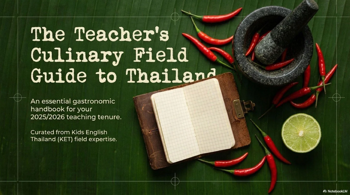 Fun little Thai Culinary Field Guide for all of you teachers in Thailand (or about to come)!

It&rsquo;s basically your cheat sheet for not getting lost in Thai food &mdash; which flavors go together, the best regional dishes, night market favorites,