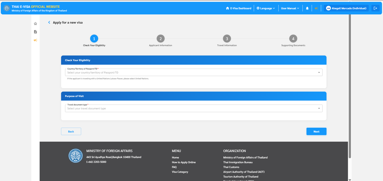 Confirm your registration with Thai E-Visa Gmail verification link