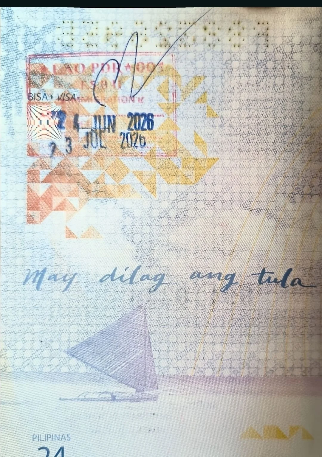 Lao PDR Entry Stamp in Passport for Thai e-Visa Upload