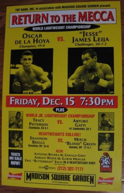 De La HOYA vs GATTI fight poster