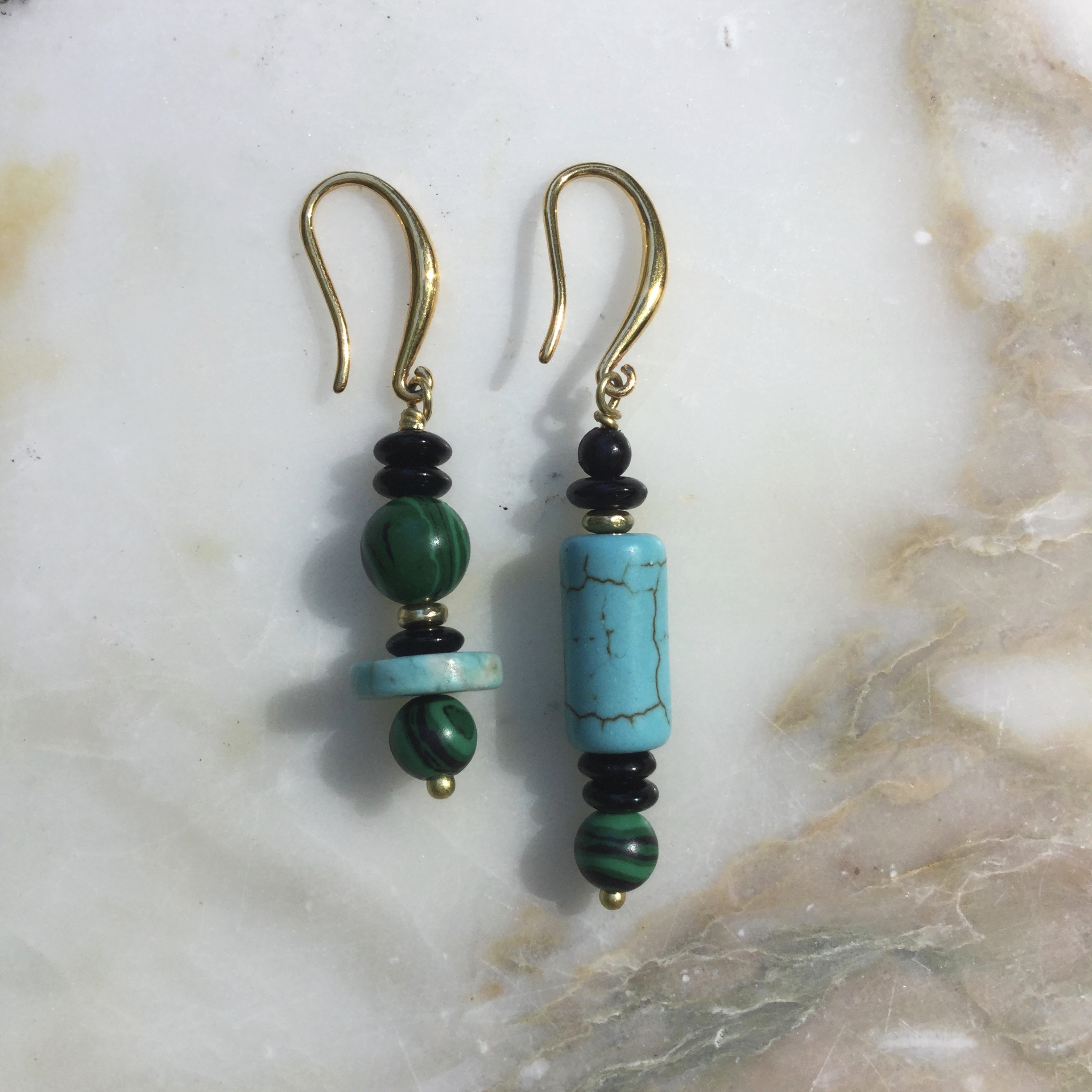 Cora Sue Malachite & Turquoise Earrings