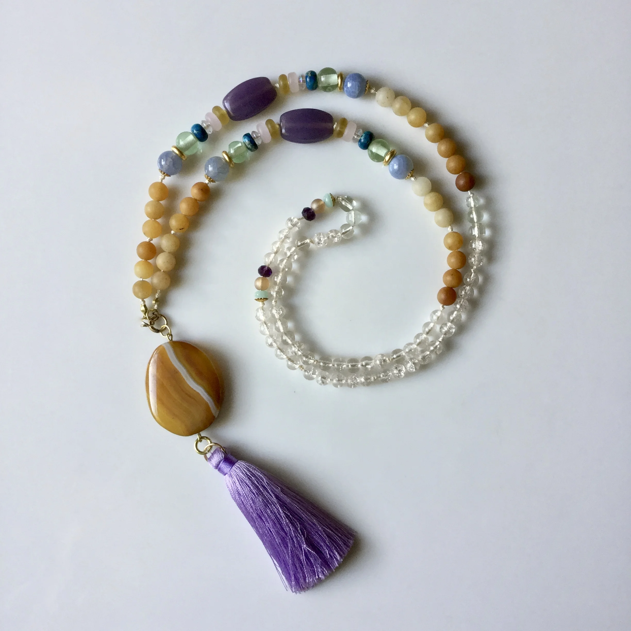 Plain Purple Tassel Necklace