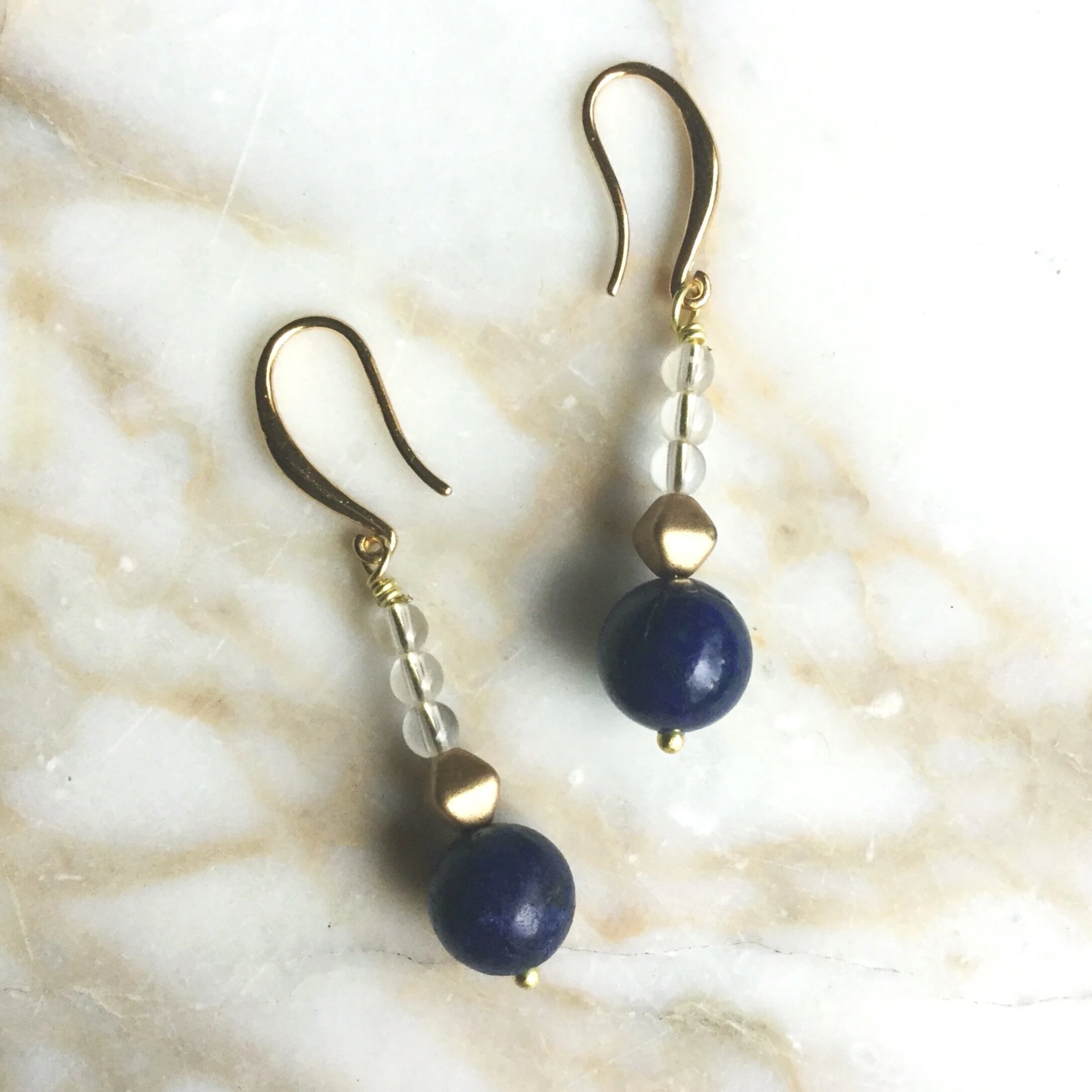 Lapis & Gold Drops