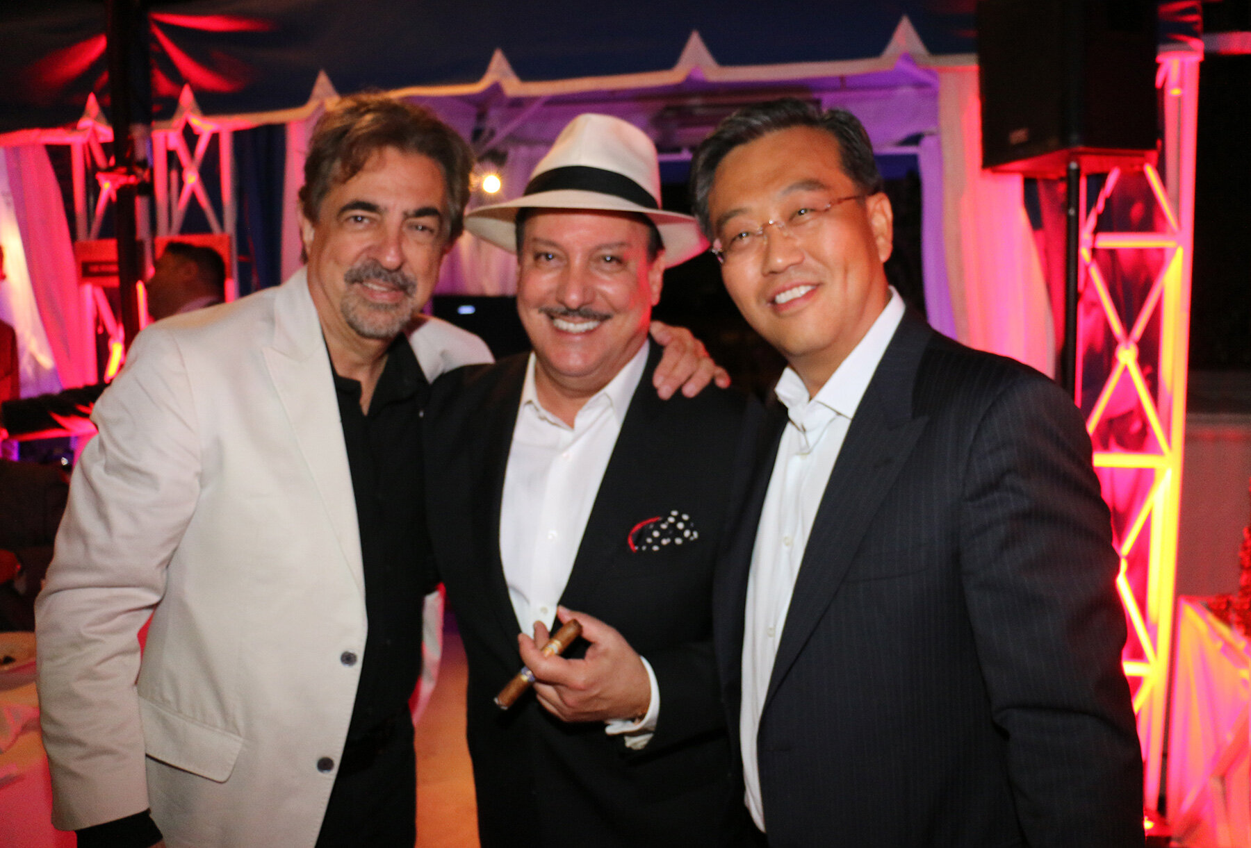 Joe Mantegna with Carlito Fuente Jr. and Keith K. Park