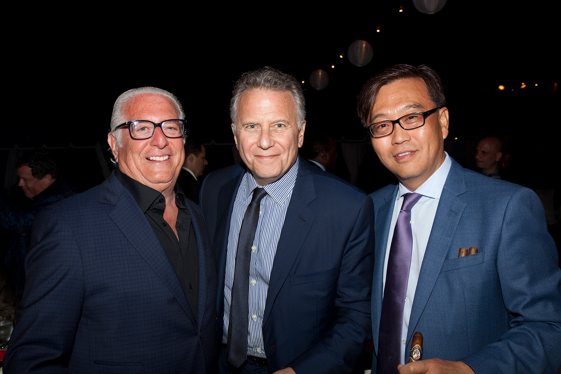 Wayne Schur (left) from New Jersey with Paul Reiser (center) and Keith K. Park