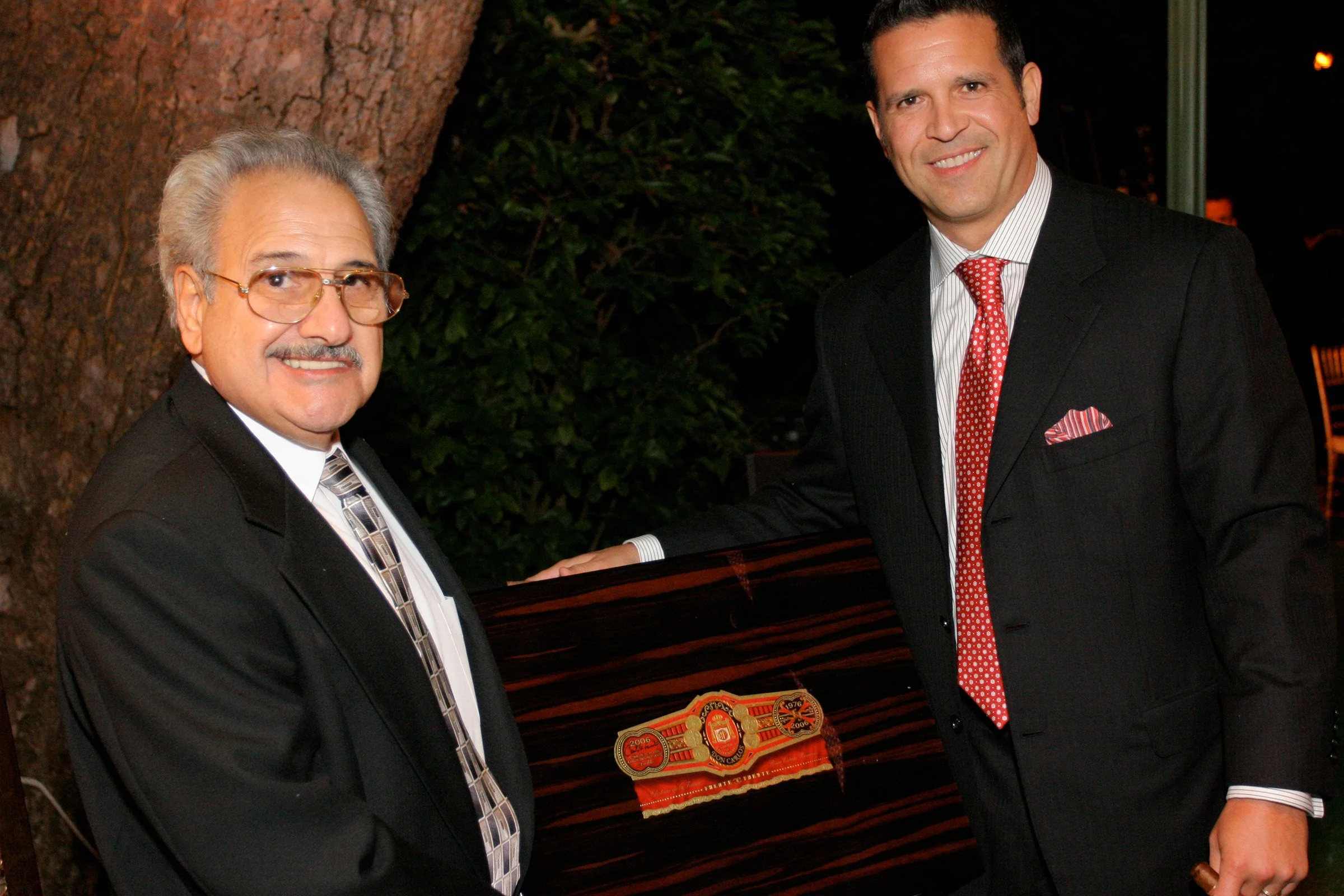   Carlos Fuente, Sr. with Johnny Lopez  