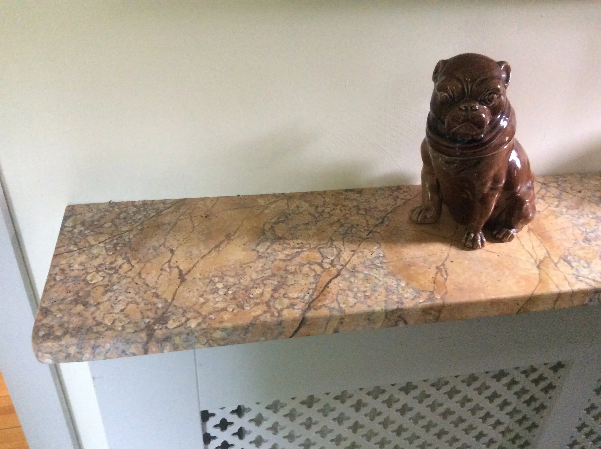  Marbled radiator-cover tops. 