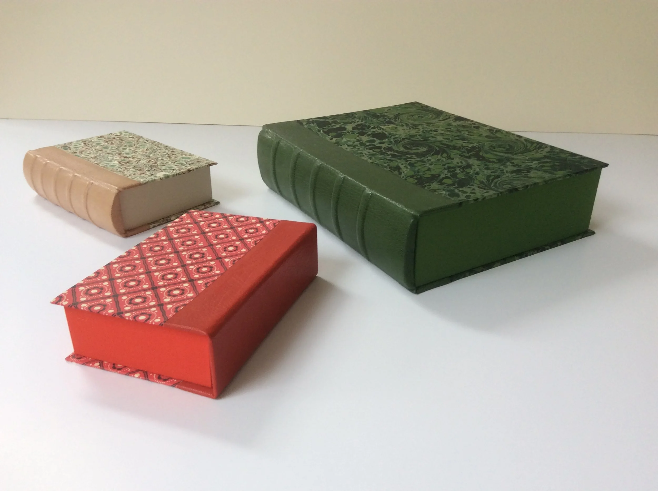  Drop-back boxes made to any required measurements for protected storage. 