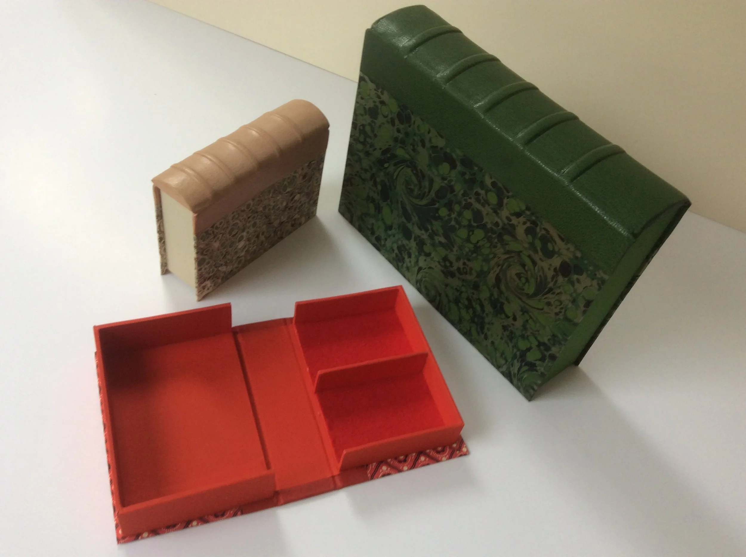  Drop-back boxes made to any required measurements for protected storage. 