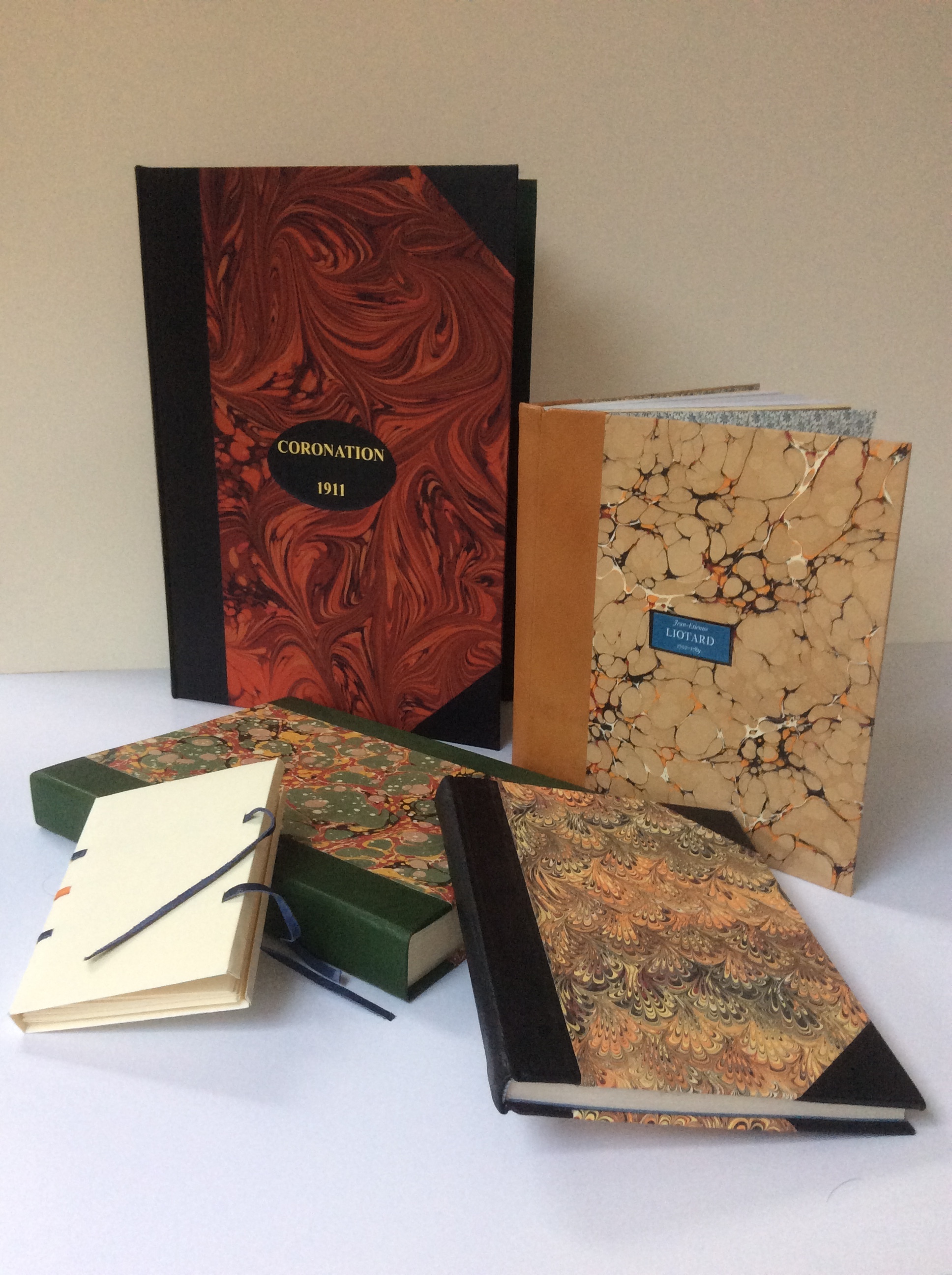  Soft-back art books and magazines bound into hard-backs. 