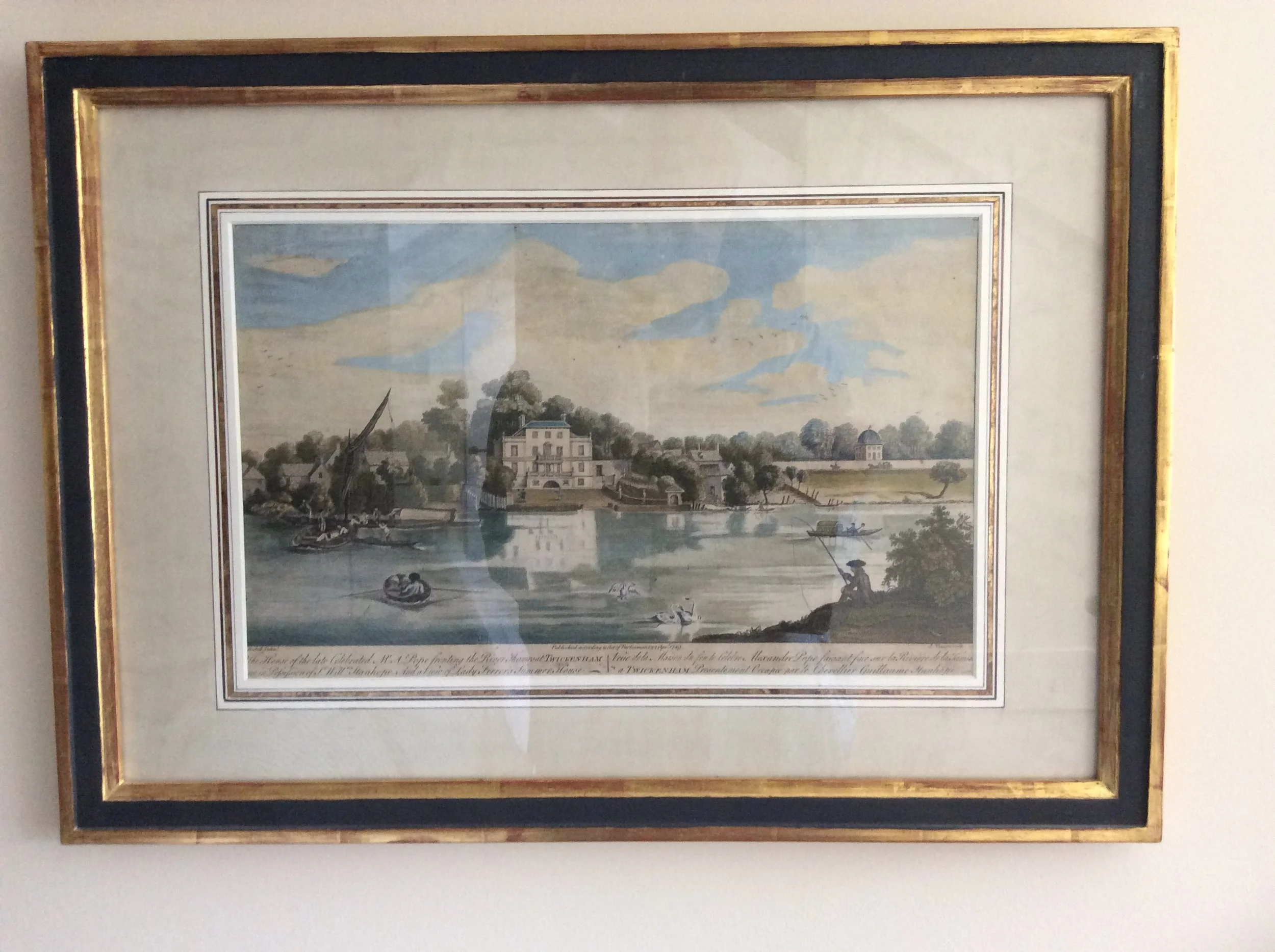  Painted and gilded Frames. Water-colour-wash Mounts. 