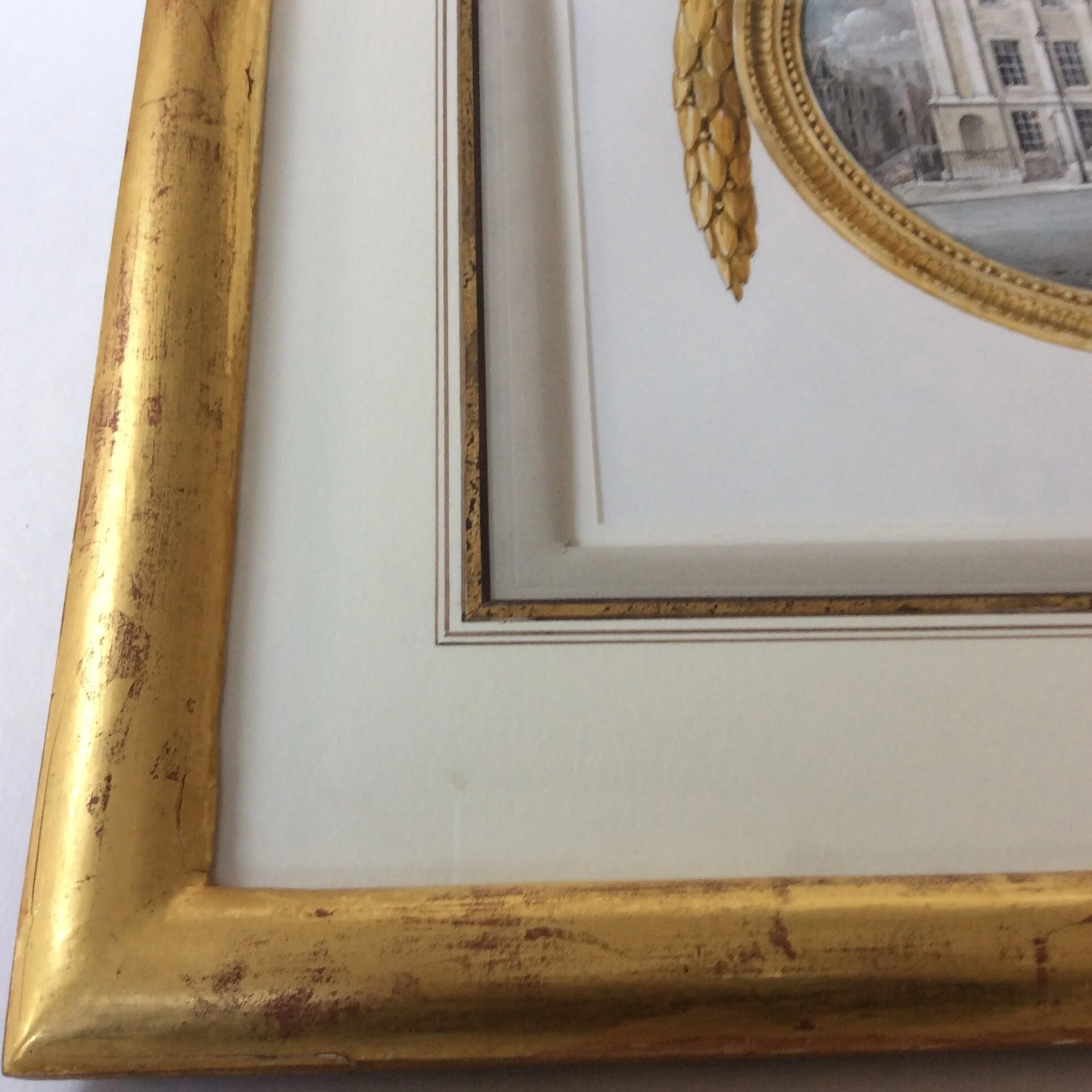  Water-gilded Frame, with deep-bevel "French" Mount. 