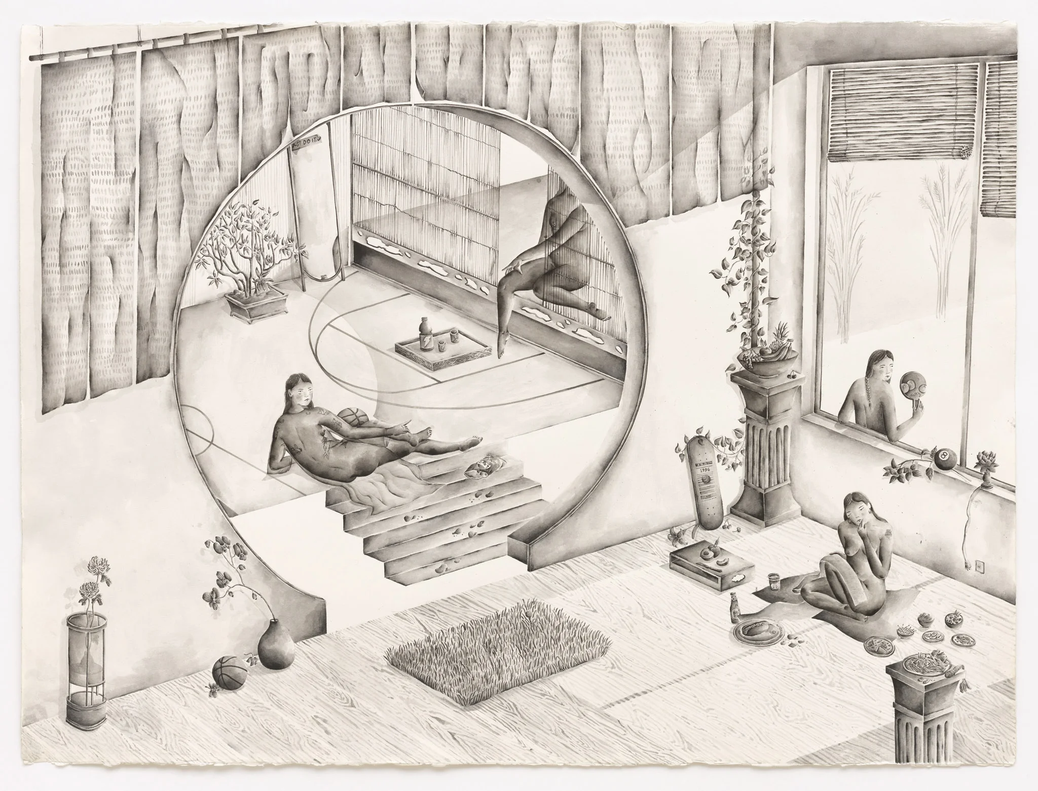  2016, sumi ink on paper, 22.5” x 30” 