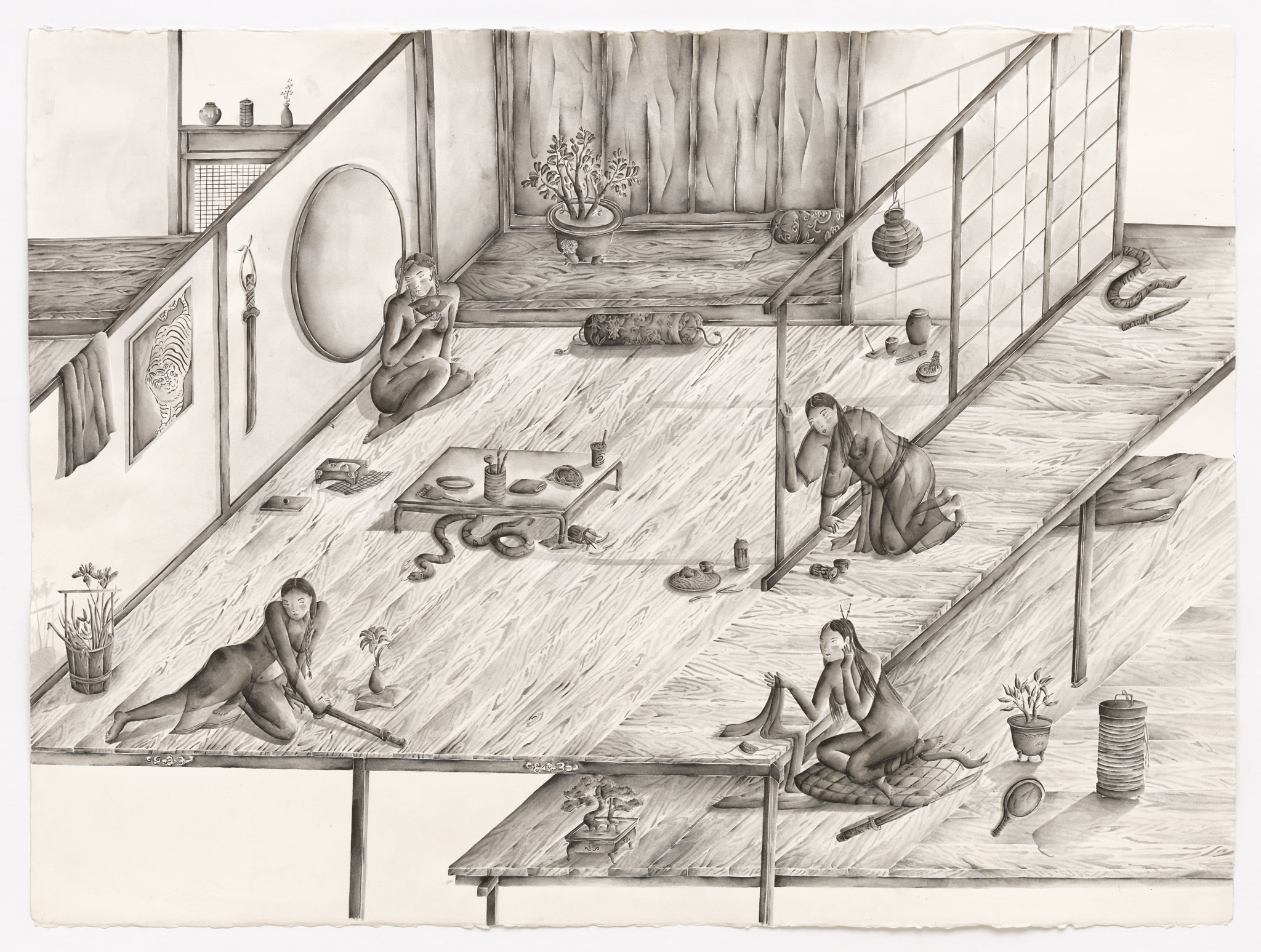  2016, sumi ink on paper, 22.5” x 30” 