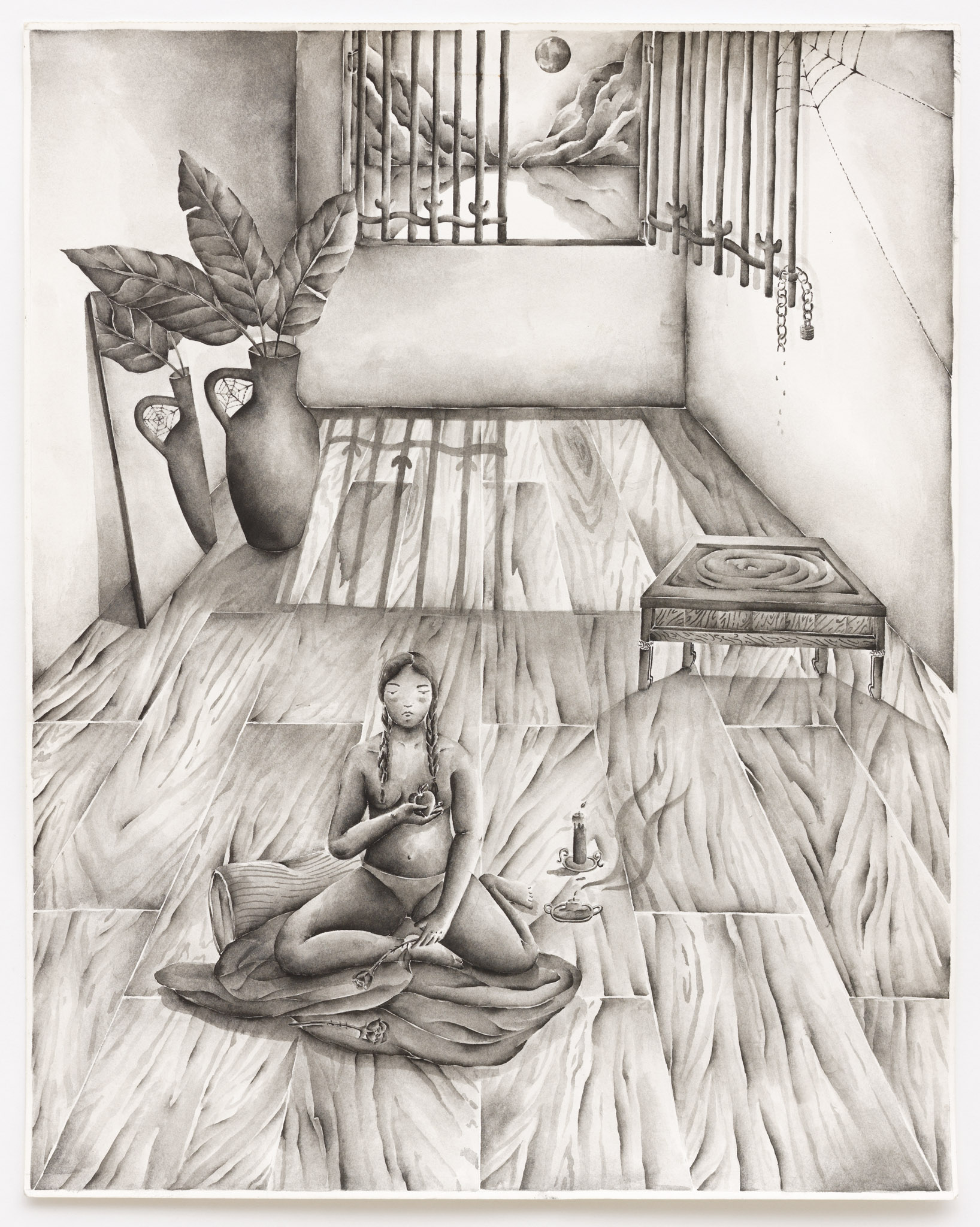  2015, sumi ink on paper, 14” x 11” 