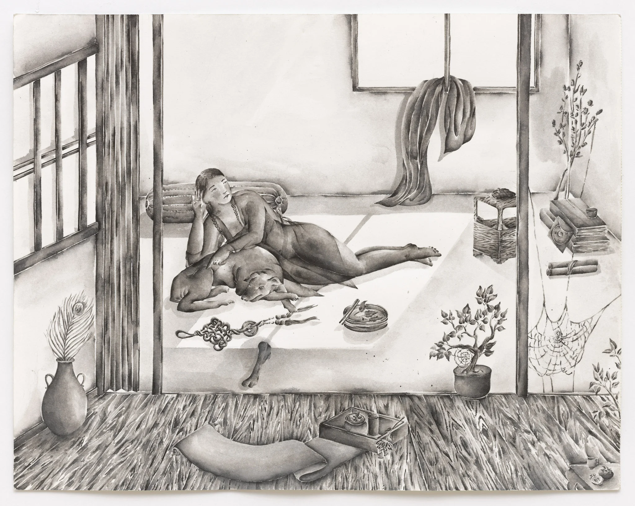  2015, sumi ink on paper, 11” x 14”  