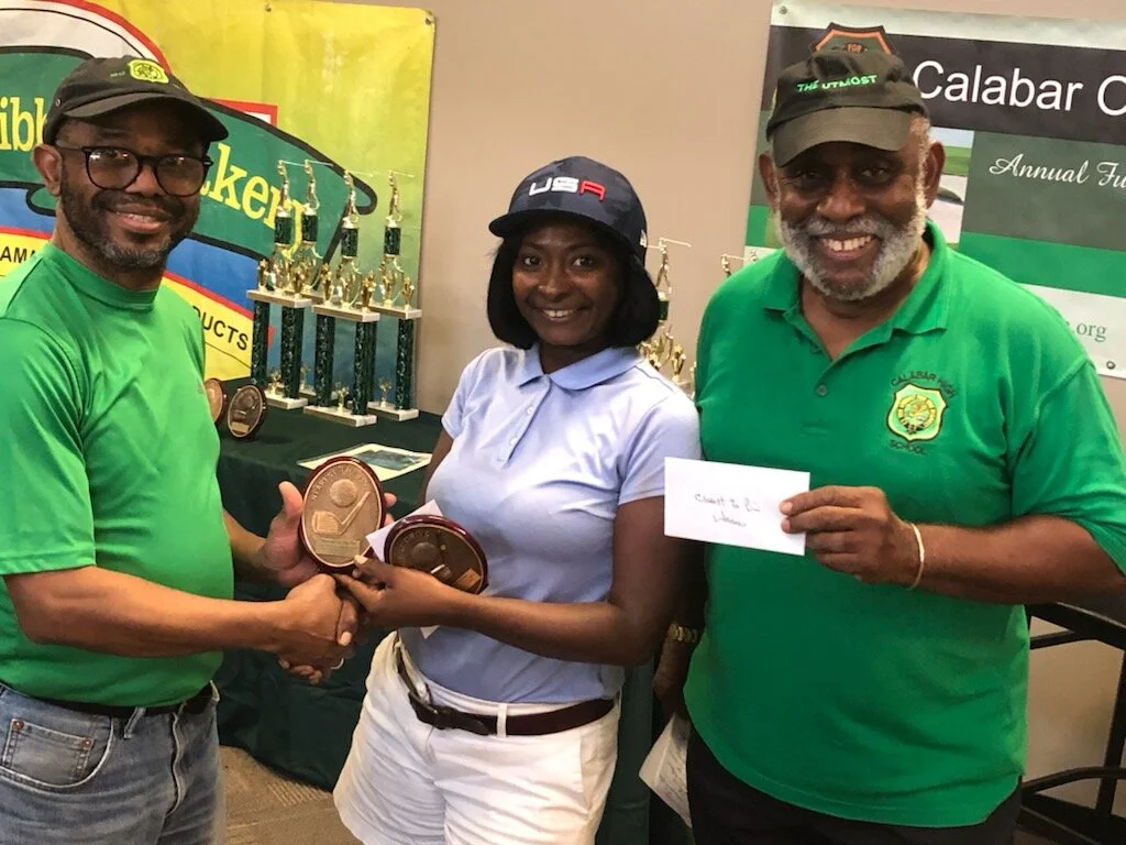 Winner of  both Longest Drive &amp; Closest to the Pin prizes for Women