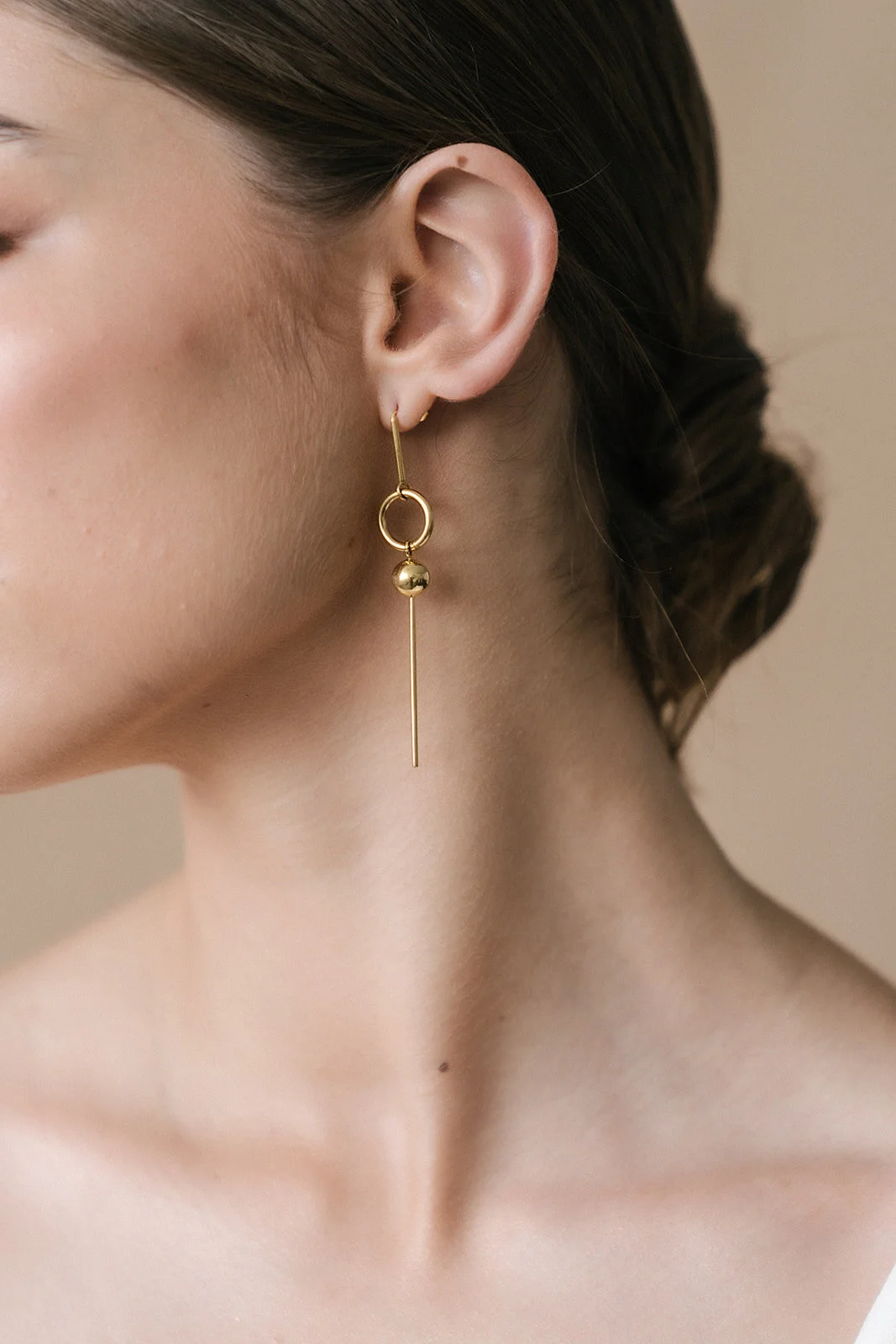 Gold drop earrings wedding Clearance