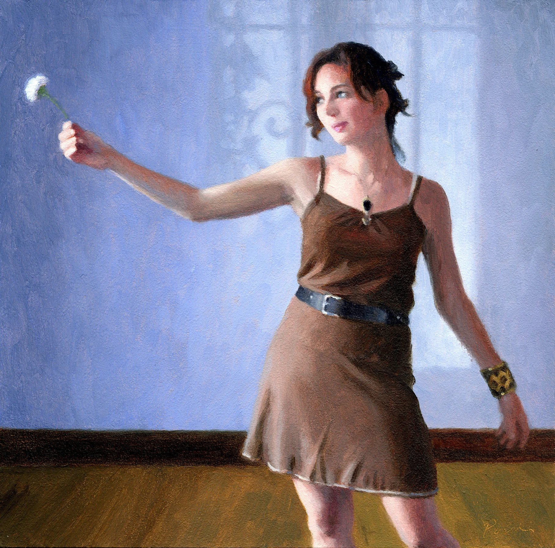 Ashley Holding a Carnation