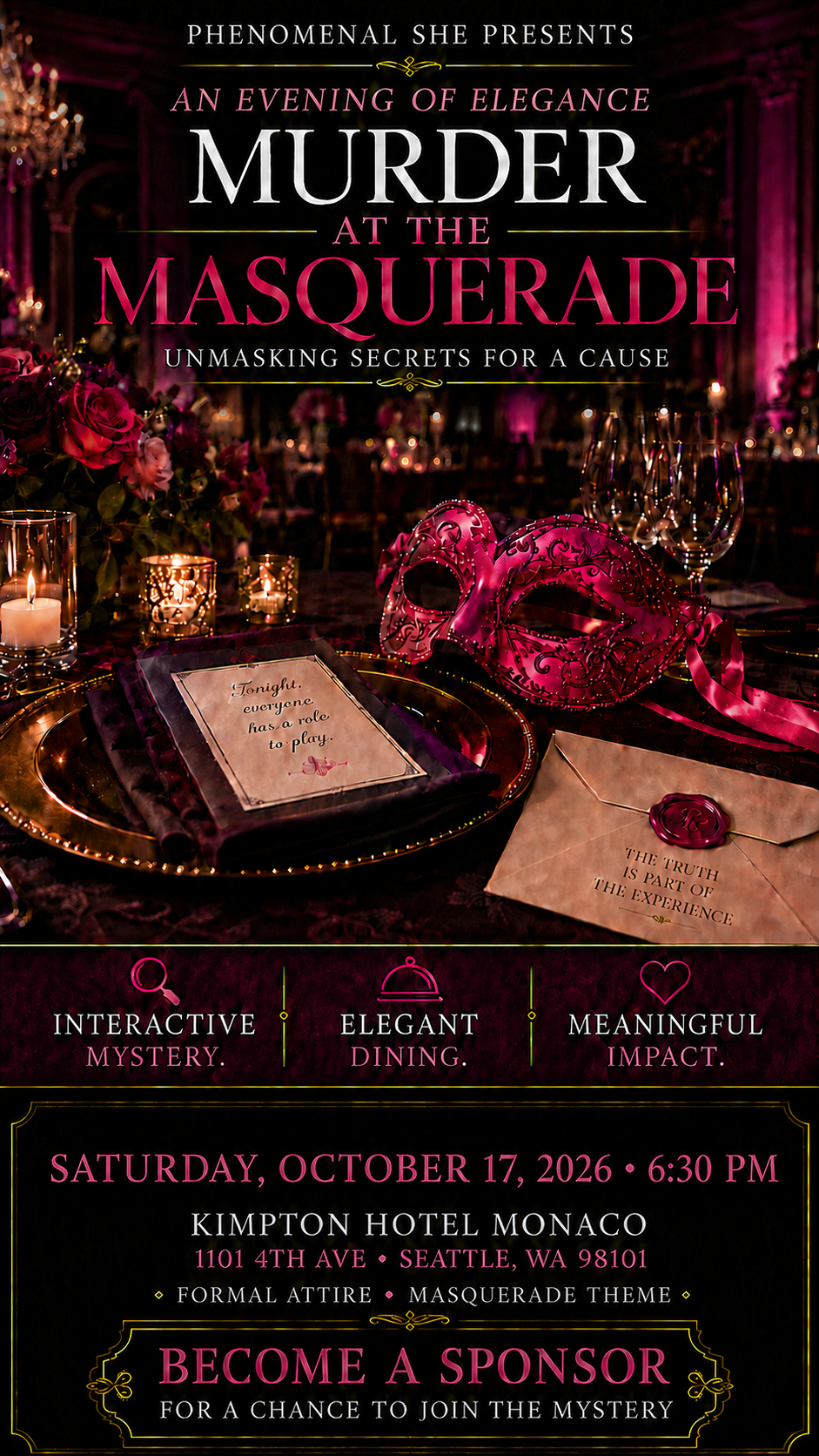 An Evening of Elegance | Unmasking Secrets for a Cause