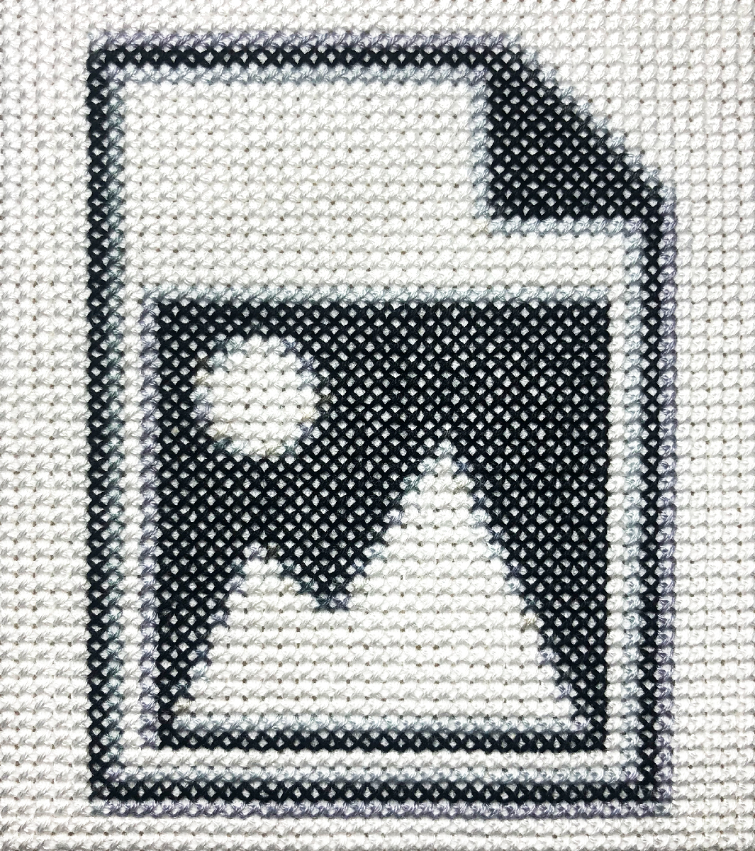 .jpg2 Cotton thread on aida cloth 4.6 x 4.2 inches 2018